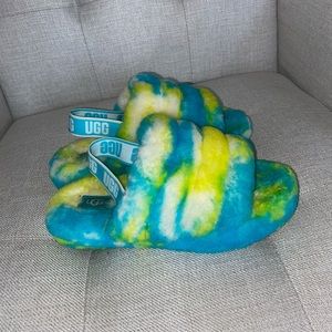 Girls Ugg Fluff Yeah Slide-Size 4